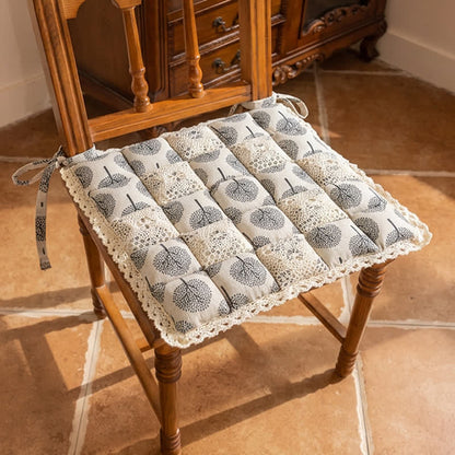 Cuscino per sedia in pizzo floreale stile country vintage - Bianco - 15,7" x 15,7" - image 5