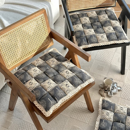 Cuscino per sedia in pizzo floreale stile country vintage - image 1