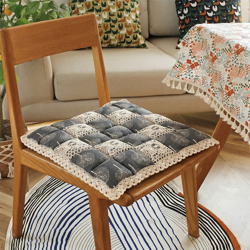 Cuscino per sedia in pizzo floreale stile country vintage - image 2