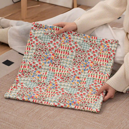 Cuscino per sedia con patchwork floreale in stile cottage - image 3