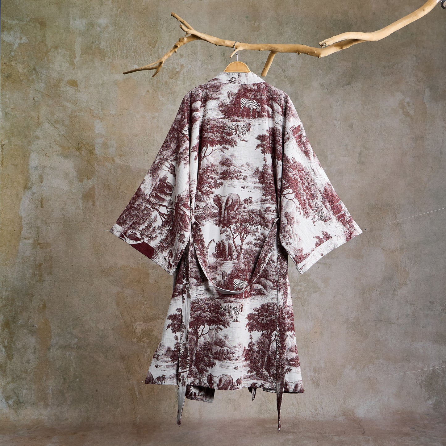 Kimono in cotone con stampa toile - image 11