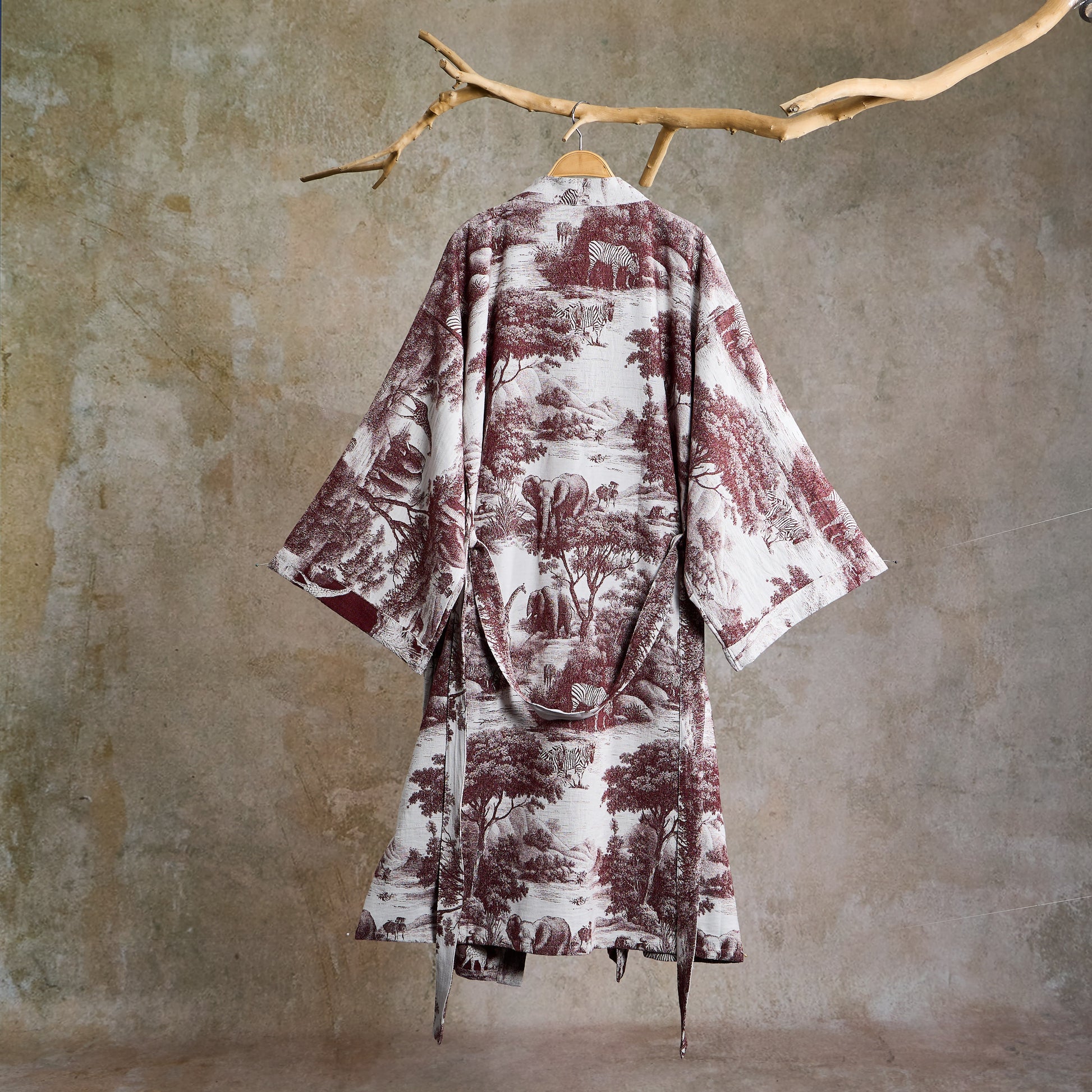 Kimono in cotone con stampa toile - image 11
