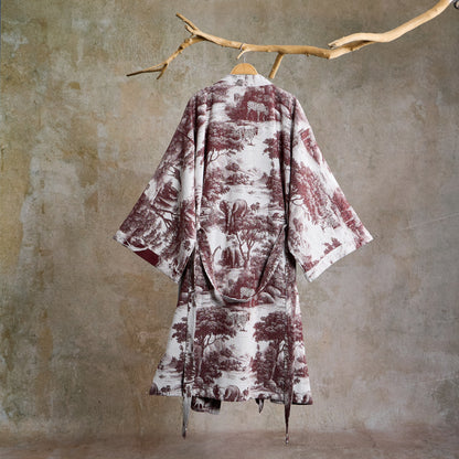 Kimono in cotone con stampa toile - image 11