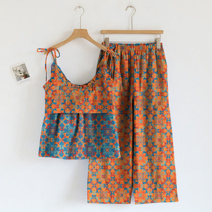 Set pigiama Boho floreale con cinturino - image 1