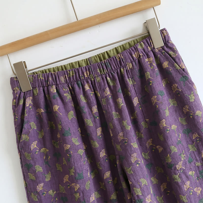Completo da casa romantico con canotta e pantaloni a fantasia floreale. - image 2