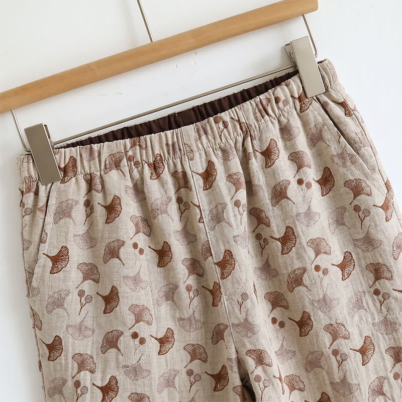 Completo da casa romantico con canotta e pantaloni a fantasia floreale. - image 5