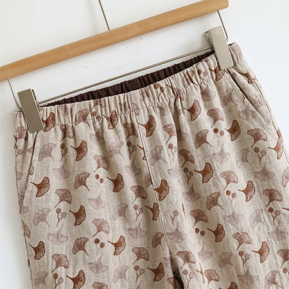 Completo da casa romantico con canotta e pantaloni a fantasia floreale. - image 5
