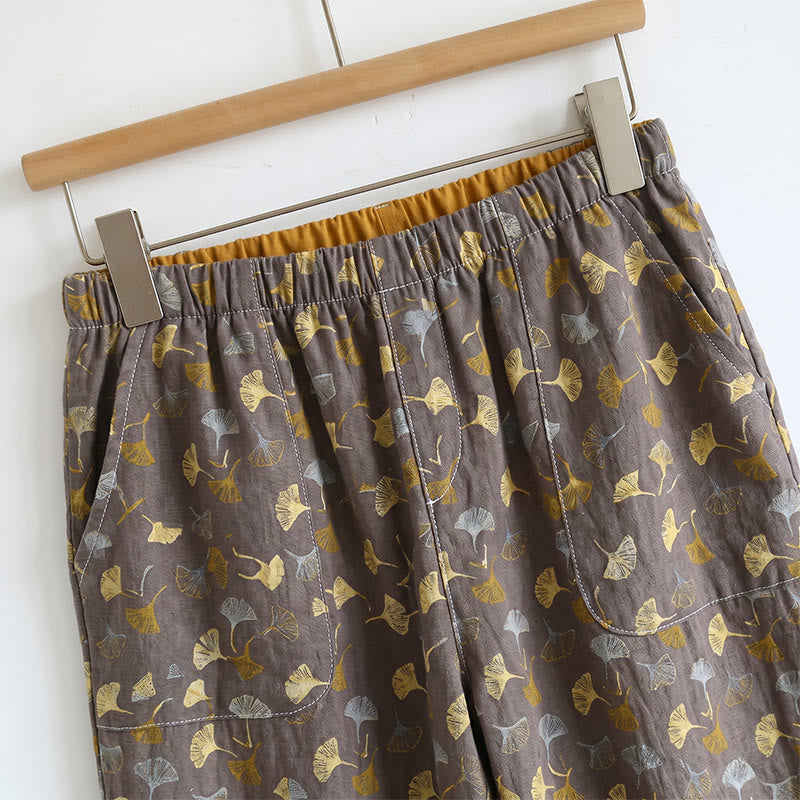 Completo da casa romantico con canotta e pantaloni a fantasia floreale. - image 8