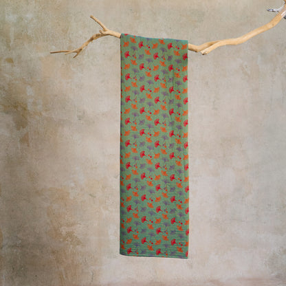 Tessuto jacquard di cotone con motivo a foglie di ginkgo - image 9