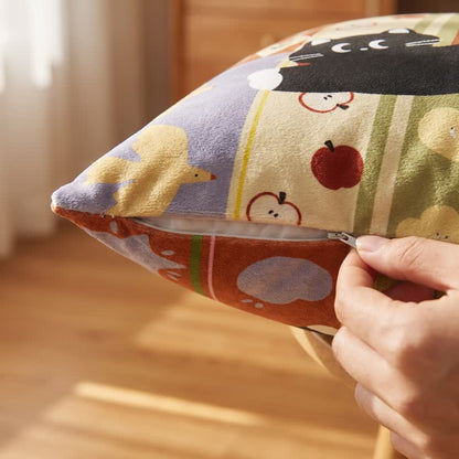 Cuscino decorativo patchwork con gatto nero stravagante - image 4