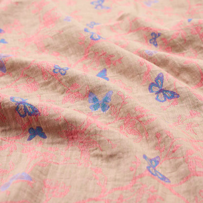 Tessuto jacquard di cotone con motivo a farfalle e viticci - image 6