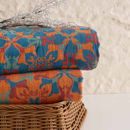Tessuto jacquard di cotone con motivo floreale a medaglione - image 8