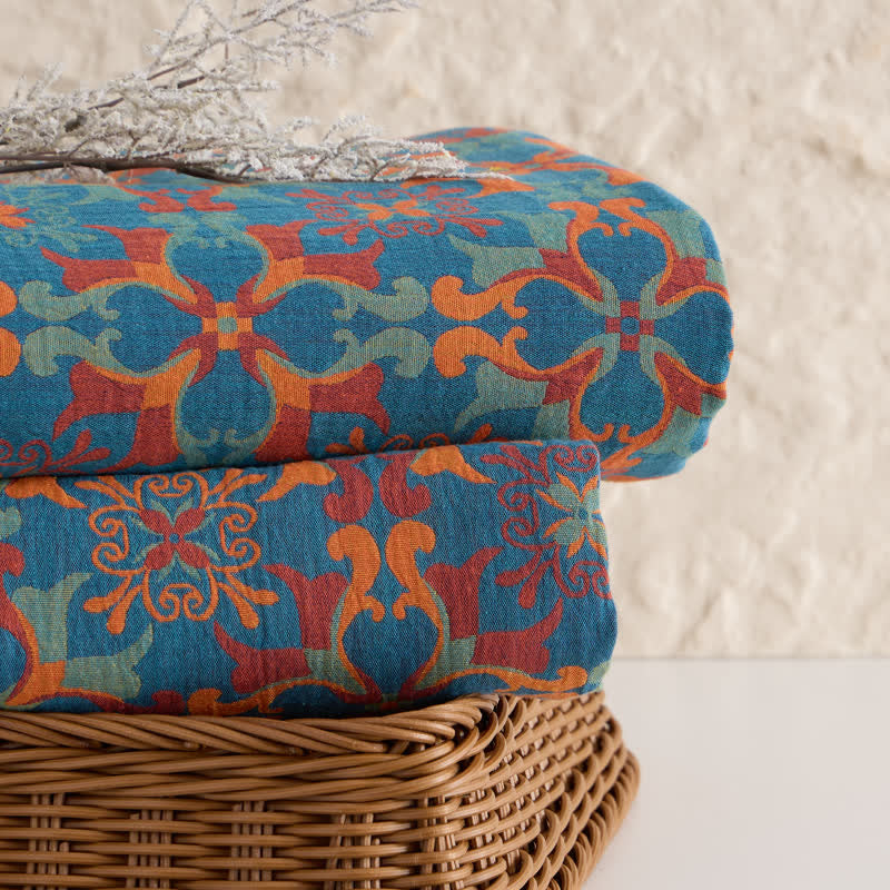 Tessuto jacquard di cotone con motivo floreale a medaglione - image 3