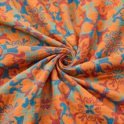 Tessuto jacquard di cotone con motivo floreale a medaglione - image 7