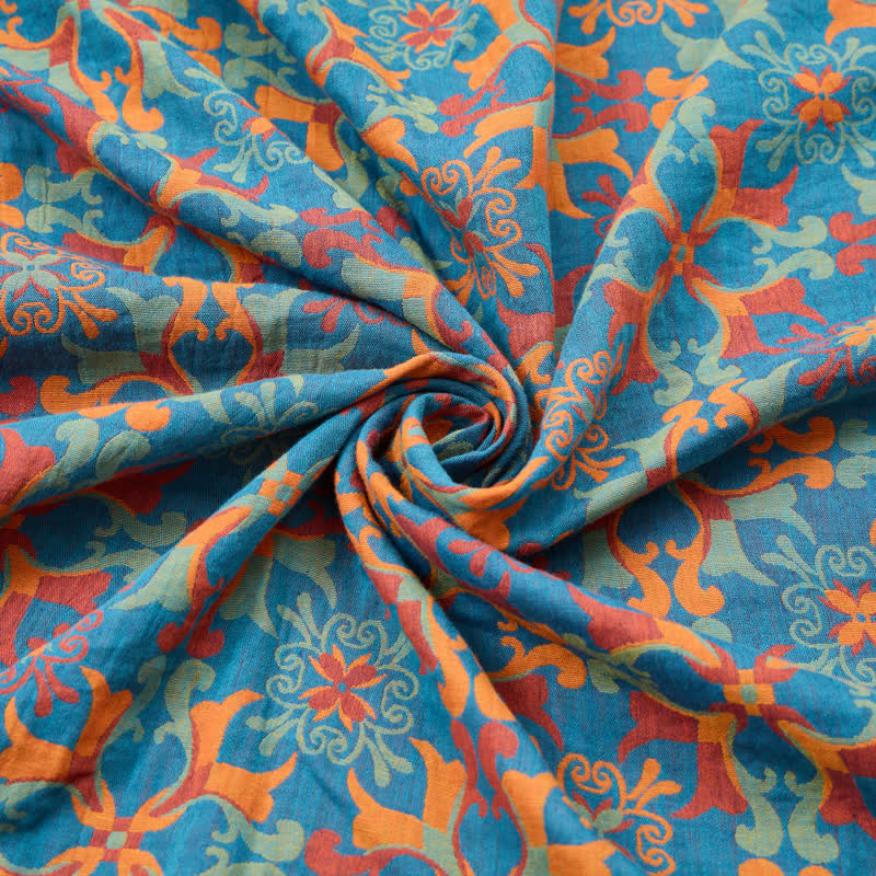 Tessuto jacquard di cotone con motivo floreale a medaglione - image 2