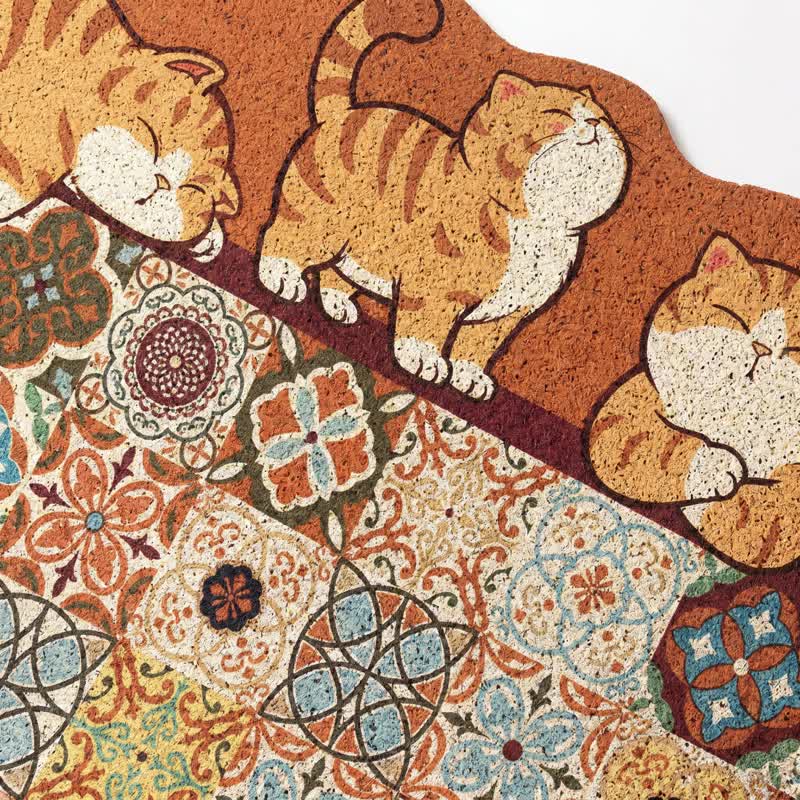 Tappeto d'ingresso con motivo a patchwork di gatti stravaganti - image 3