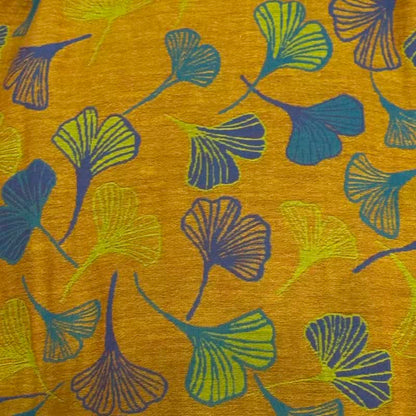 Abito midi da casa con laccetti e foglie di ginkgo - image 59