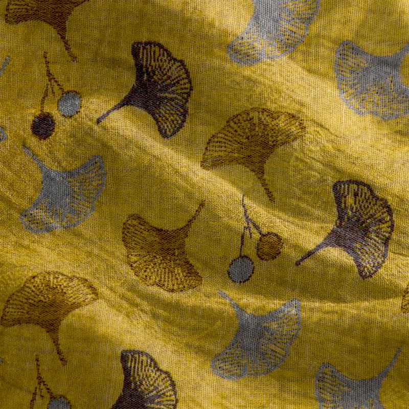 Abito da casa con laccetti e stampa floreale Ginkgo - image 4