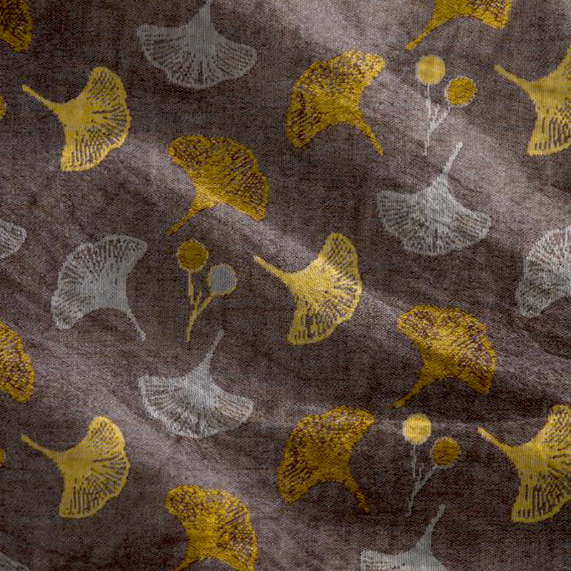 Abito da casa con laccetti e stampa floreale Ginkgo - image 9