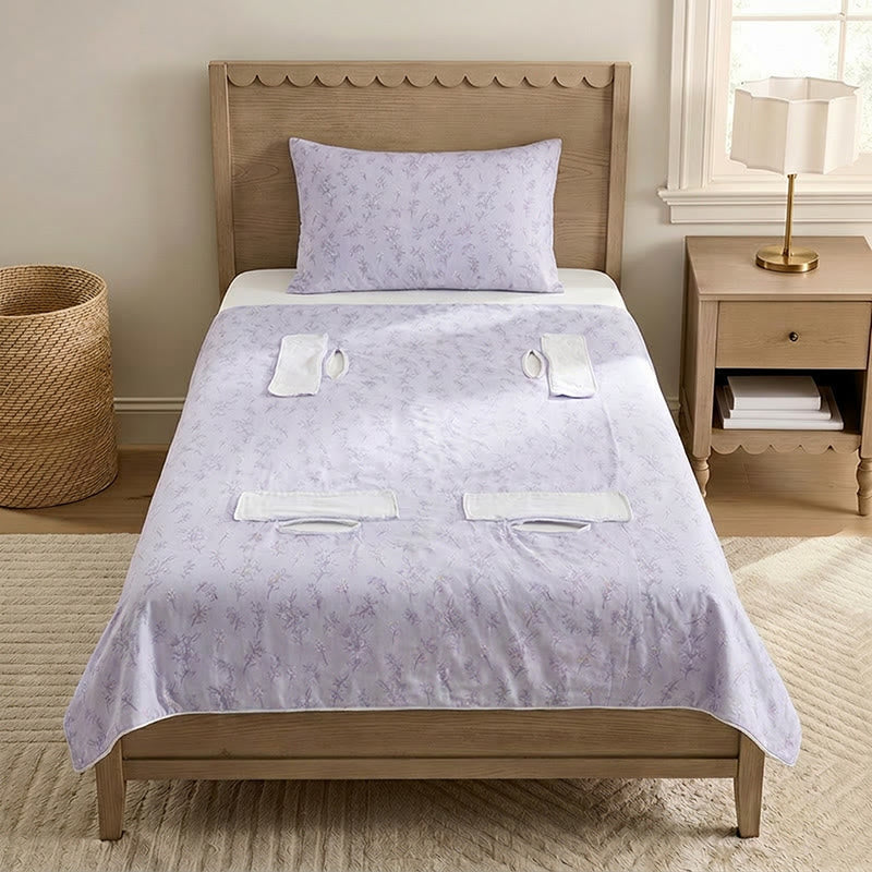 Trapunta per neonati in cotone con motivo floreale di lavanda - image 1