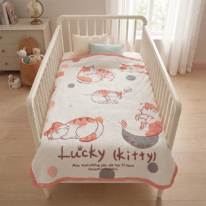 Trapunta per neonati Lucky Kitty in lyocell - image 2