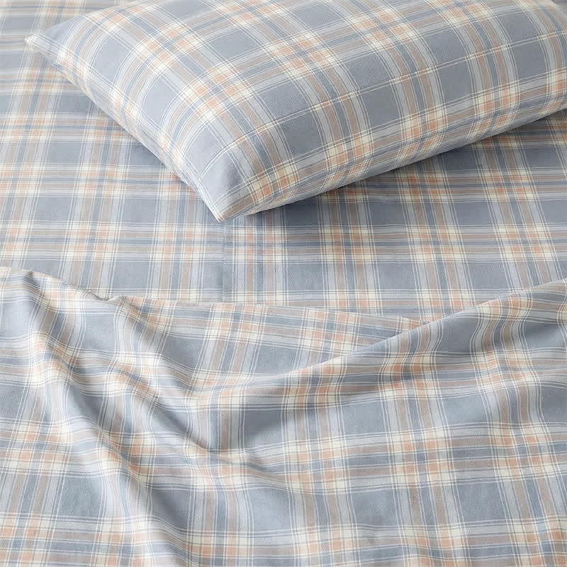 Set di biancheria da letto matrimoniale extra- Singolo in cotone a XL blu - image 5