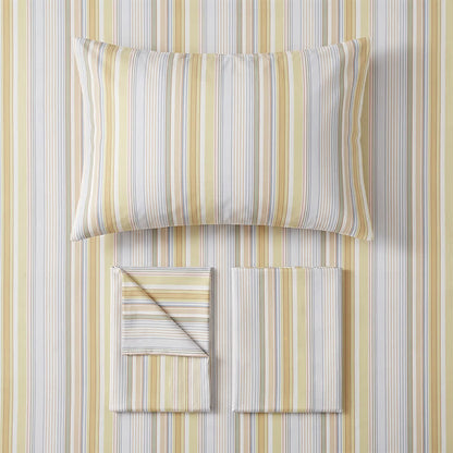 Set di biancheria da letto matrimoniale Singolo XL a righe pastello per dormitorio - image 3