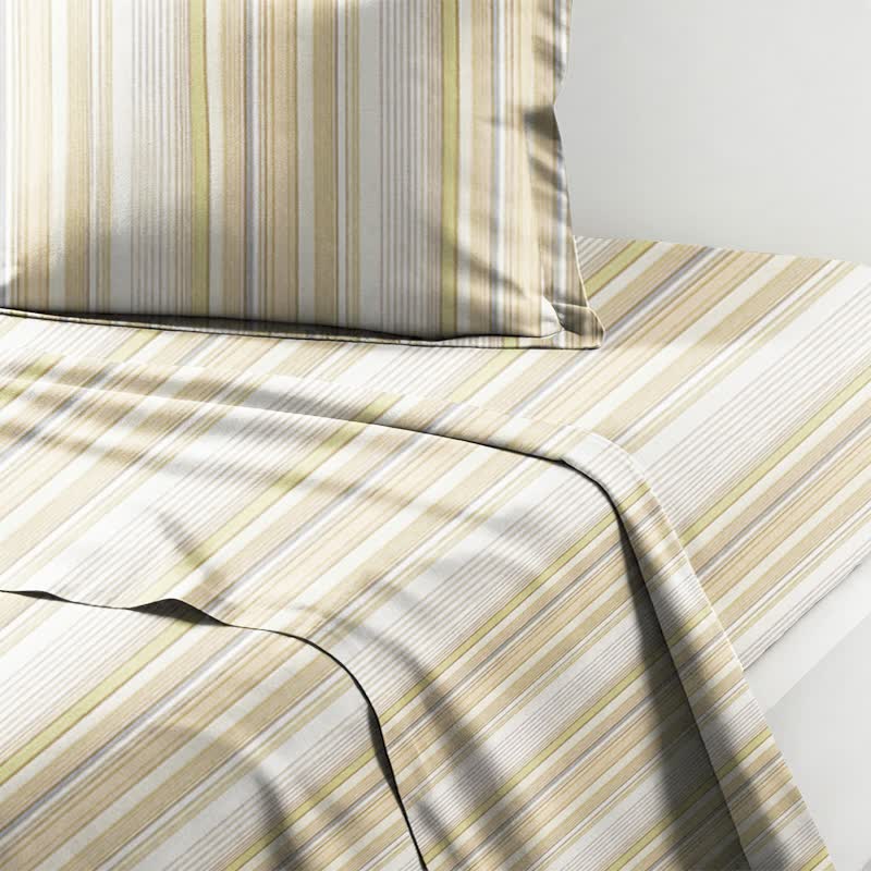 Set di biancheria da letto matrimoniale Singolo XL a righe pastello per dormitorio - image 4