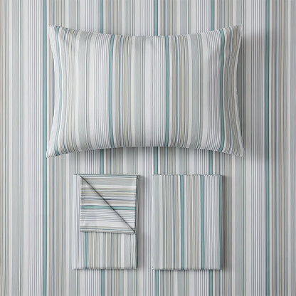 Set di biancheria da letto matrimoniale Singolo XL a righe pastello per dormitorio - image 18
