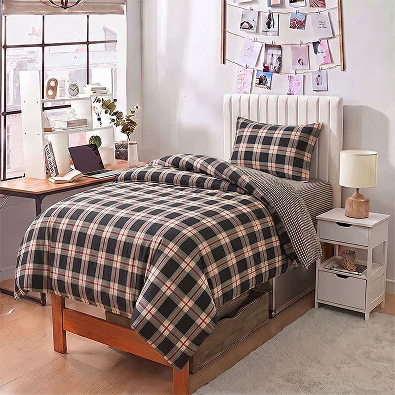 Set di biancheria da letto Singolo XL Heritage Plaid per dormitorio - image 5