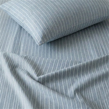 Set di biancheria da letto matrimoniale XL Singolo in cotone con motivo a righe nordiche - image 4
