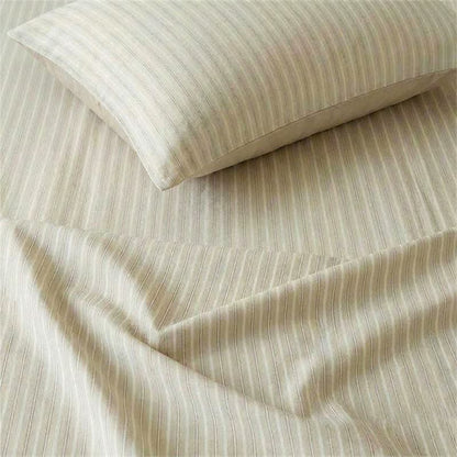 Set di biancheria da letto matrimoniale XL Singolo in cotone con motivo a righe nordiche - image 10