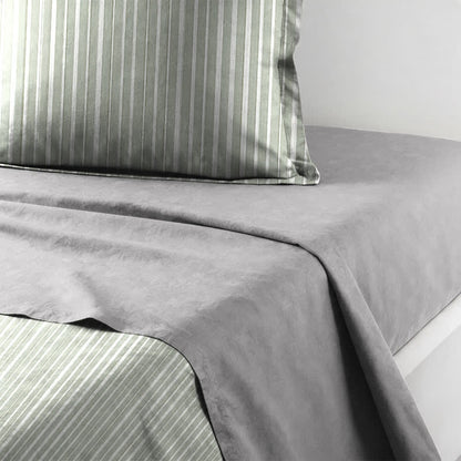 Set di biancheria da letto matrimoniale XL Singolo in cotone con motivo a righe nordiche - image 17