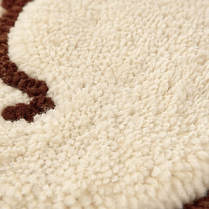 Cuscino per seduta in finta cashmere con stampa di gatto arricciato - image 5