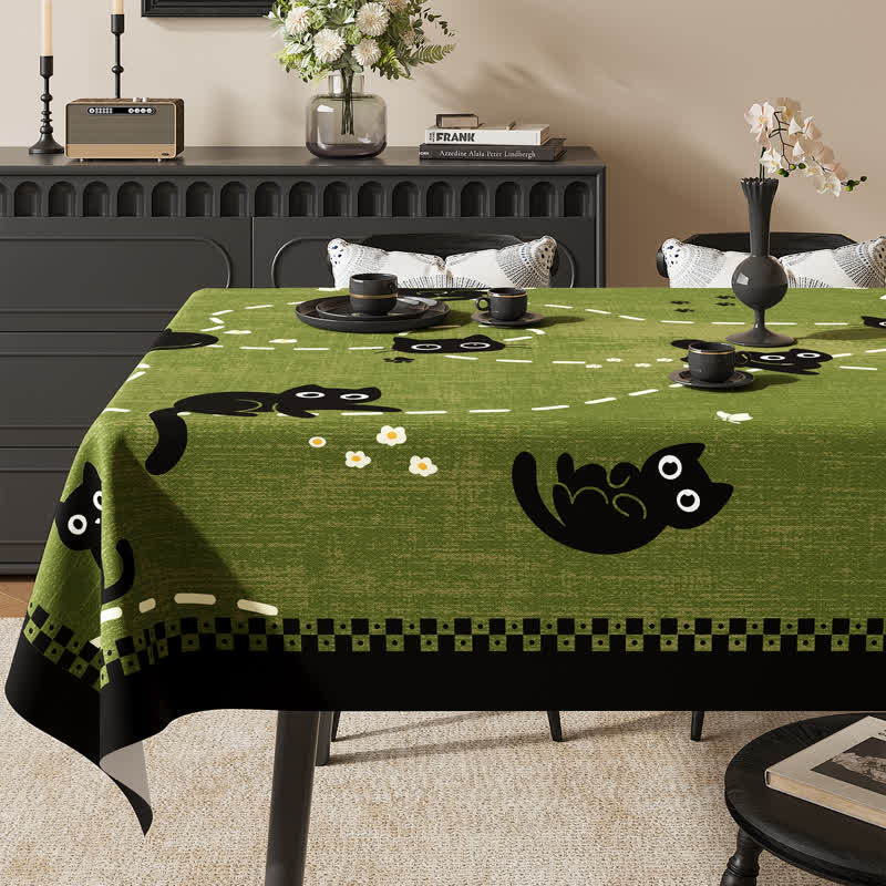 Tovaglia in PVC impermeabile con stampa "Gattino da giardino" - image 2