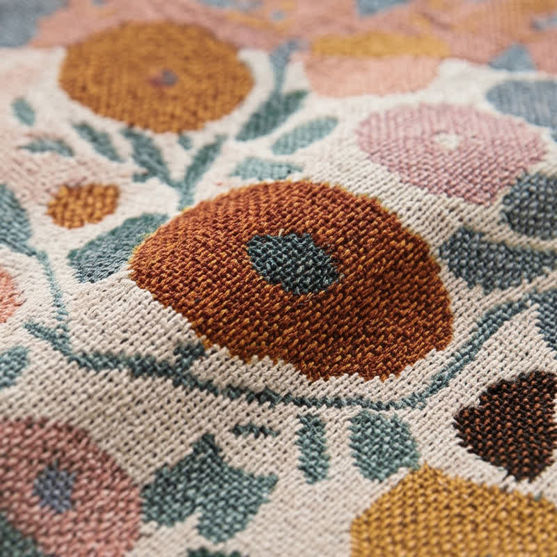Coperta con frange intrecciate a tema gatto in stile boho - image 3