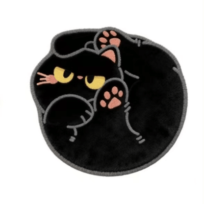 Cuscino per seduta in finta cashmere con stampa di gatto arricciato - Nero - 50cm x 50cm × 50cm x 50cm - image 6