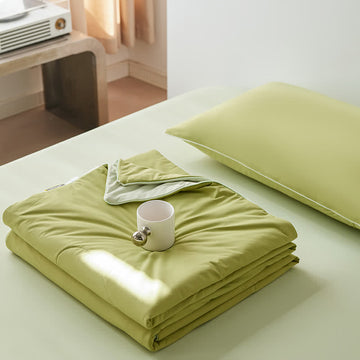 Trapunta estiva leggera e rinfrescante in stile nordico - Verde - 79" × 91" - image 0