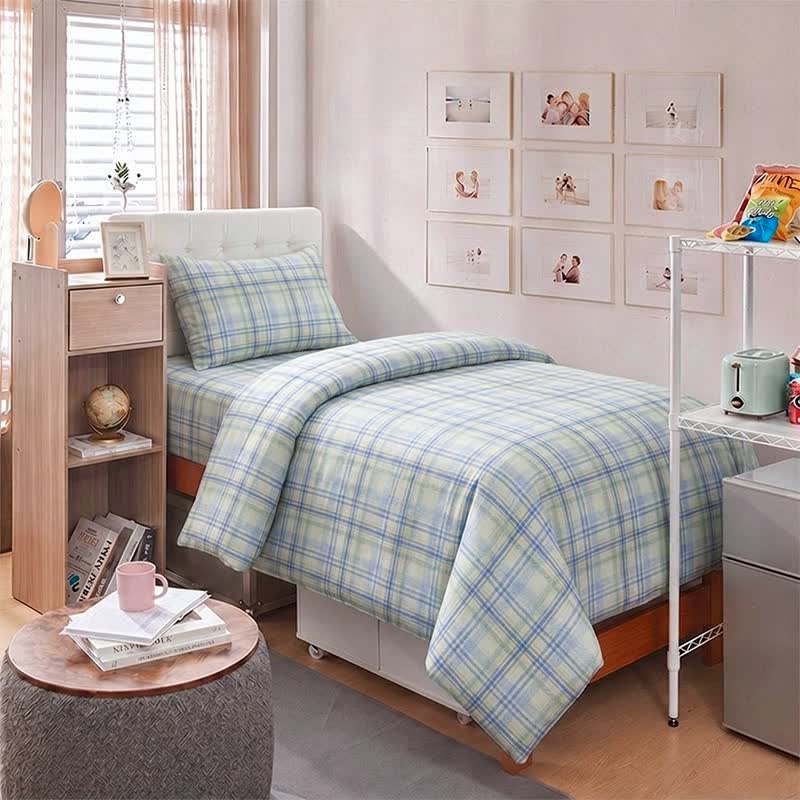 Set di biancheria da letto per dormitorio a quadri, spessore sottile, - image 8