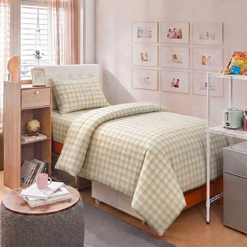 Set di biancheria da letto per dormitorio a quadri, spessore sottile, - image 2