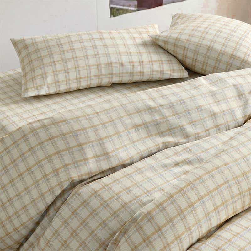 Set di biancheria da letto per dormitorio a quadri, spessore sottile, - image 3