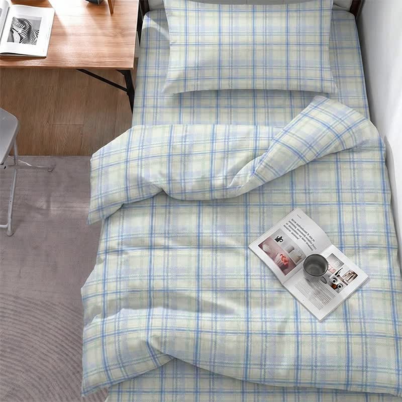 Set di biancheria da letto per dormitorio a quadri, spessore sottile, - image 7