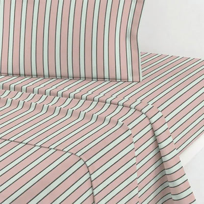 Set di biancheria da letto moderno a righe bicolore - image 11