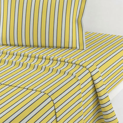 Set di biancheria da letto moderno a righe bicolore - image 5