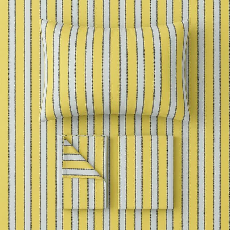Set di biancheria da letto moderno a righe bicolore - image 1