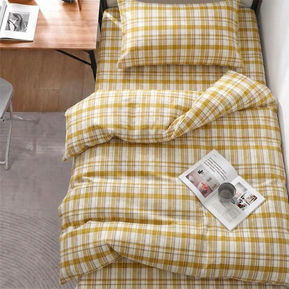 Set di biancheria da letto matrimoniale extra-large a Singolo XL senape per dormitorio - image 1
