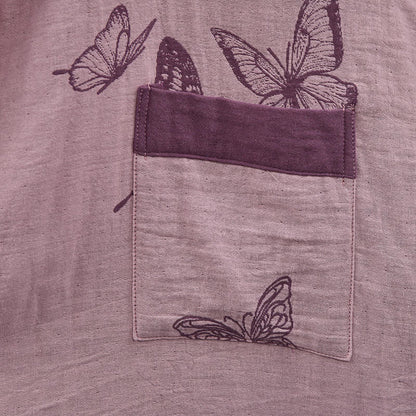 Kimono in doppia garza di cotone con motivo a farfalla - image 12