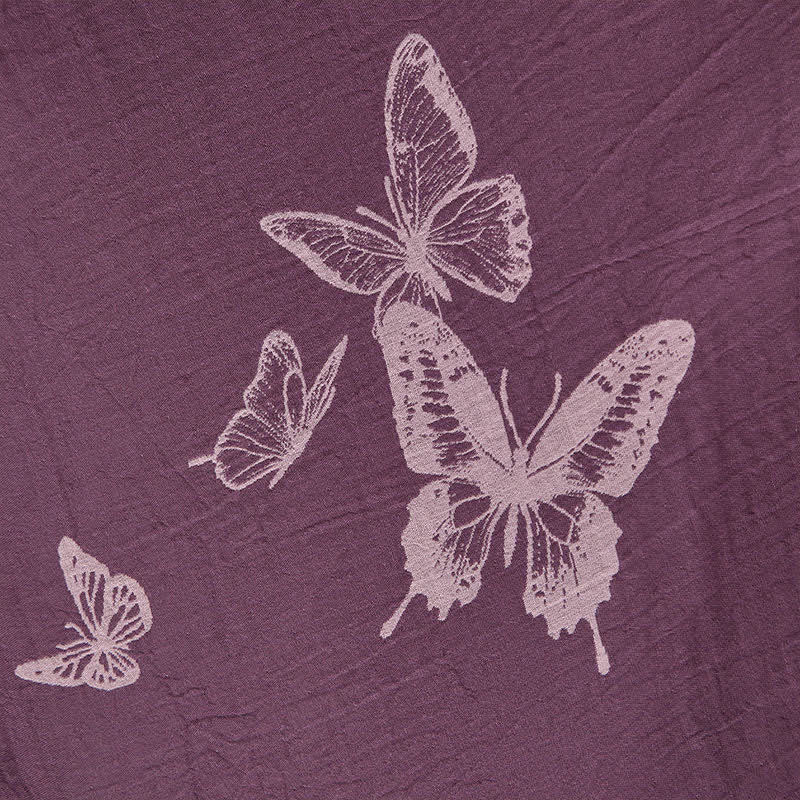 Kimono in doppia garza di cotone con motivo a farfalla - image 6