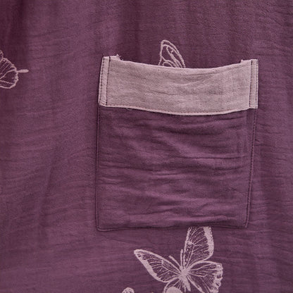 Kimono in doppia garza di cotone con motivo a farfalla - image 5