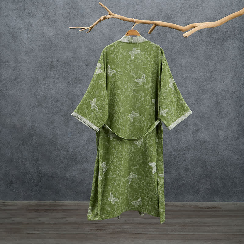 Kimono accappatoio Olive Botanical Butterfly - image 1